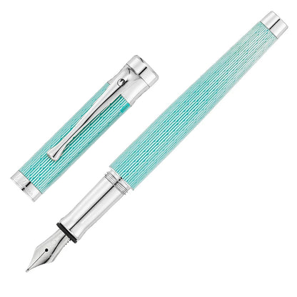 Waldmann, Stylo plume Tango, Imagination, guilloché, aigue-marine