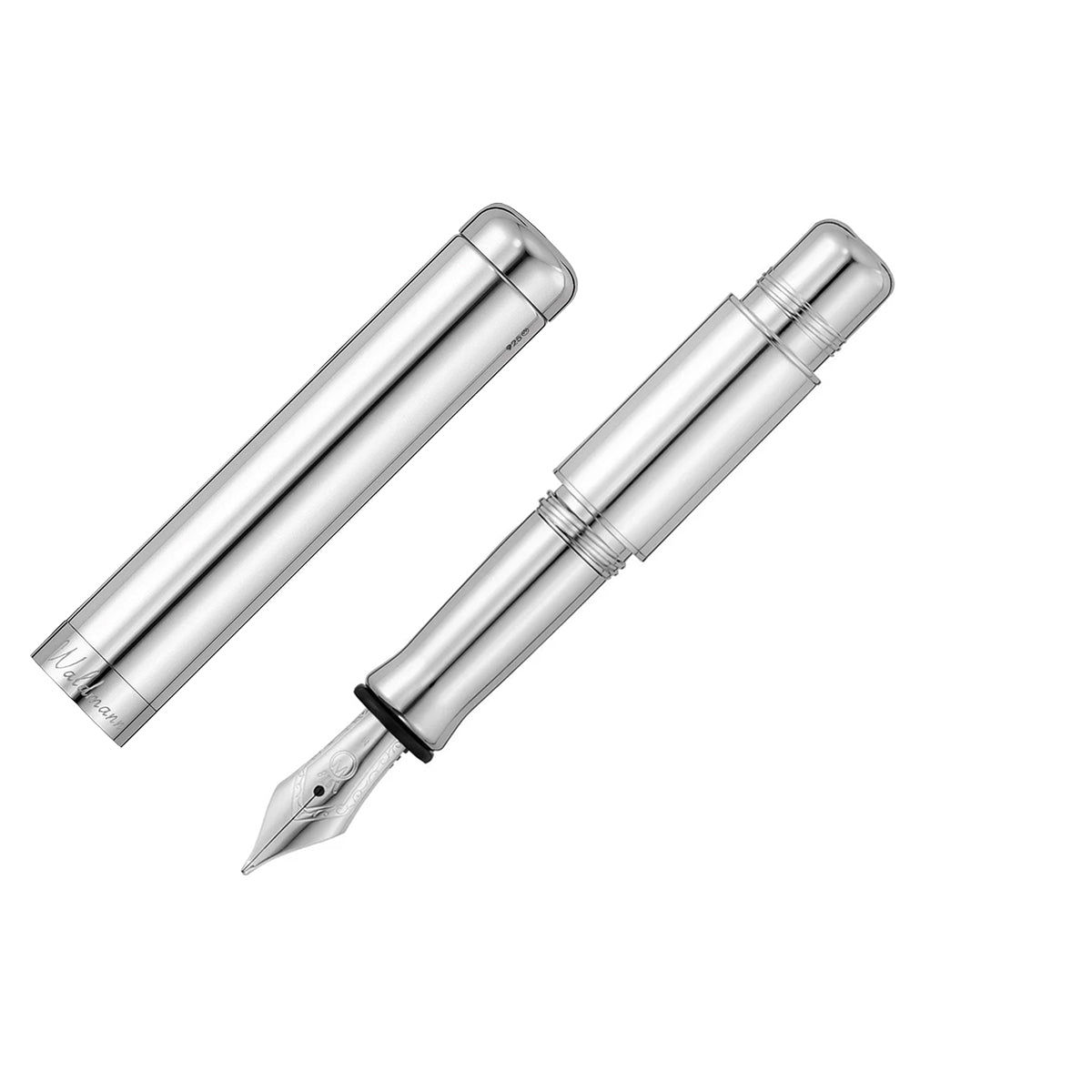 Waldmann, Penna stilografica Voyager, lucida, argento