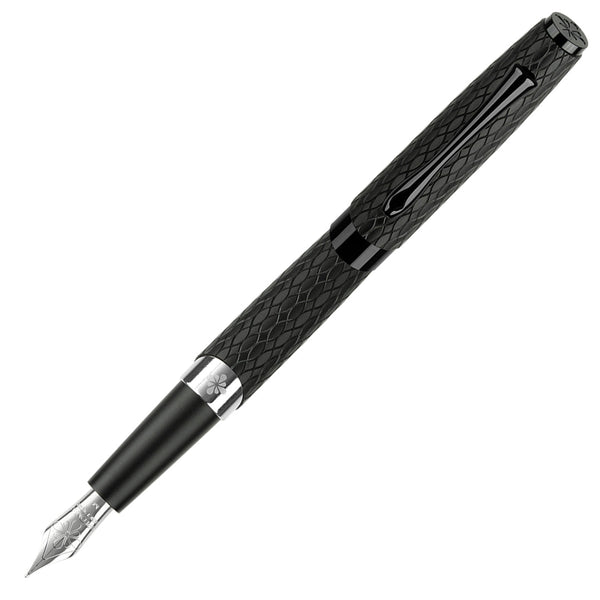 Penna stilografica Diplomat Cobra Guilloche, nero