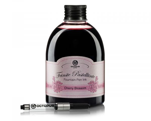 Inchiostro per penna stilografica Octopus Fluids, pastello, rosa Cherry Blossom, 250 ml
