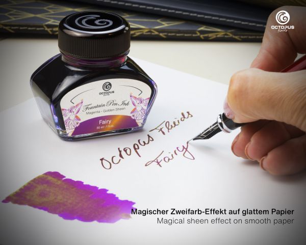 Octopus Fluids Encre pour Stylo Plume Collection Sheen Ink Fairy Violet