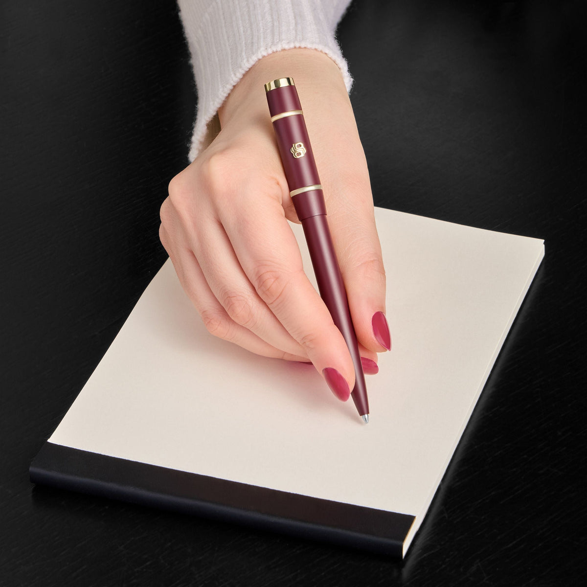 HUGO BOSS, penna a sfera Rive Signature Lady bordeaux