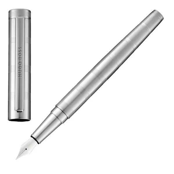 Penna stilografica HUGO BOSS Loop Stripes, cromata