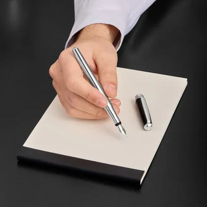 HUGO BOSS, penna stilografica, Essential Classic, nero e cromato