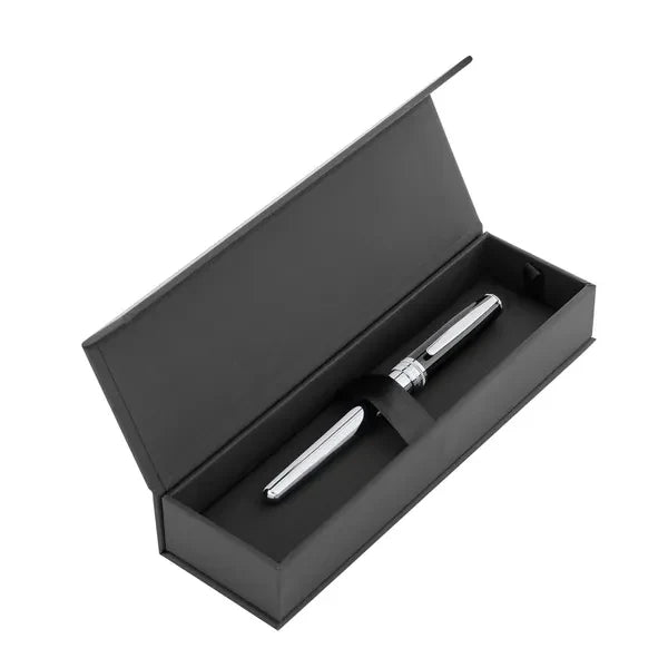 HUGO BOSS, penna stilografica, Essential Classic, nero e cromato