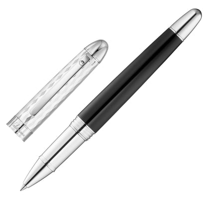 Waldmann, roller Précieux, laqué, guillochage diamant en vagues, noir