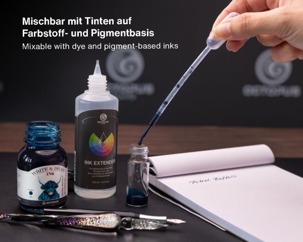 Extender per inchiostri stilografici Octopus Fluids, incolore, per miscelare e schiarire, trasparente, 100 ml