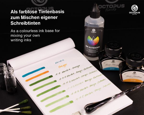 Extender per inchiostri stilografici Octopus Fluids, incolore, per miscelare e schiarire, trasparente, 100 ml
