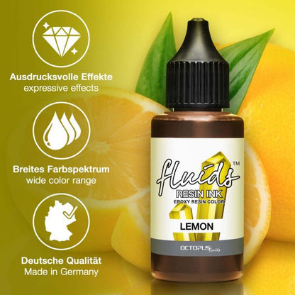 Octopus Fluids Resin Ink LEMON Alcohol Ink Gelb transparent