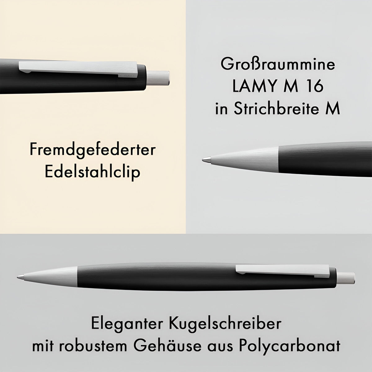 Stylo à bille Lamy 2000, noir