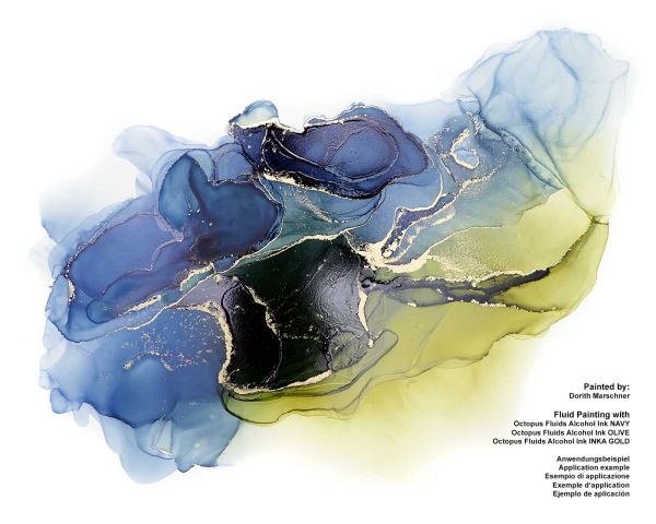 Octopus Fluids Inchiostro a base di alcol, Alcohol Ink, blu Navy Basic