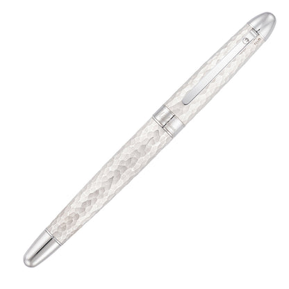 Penna stilografica Waldmann Impact, argento sterling martellato, placcata oro
