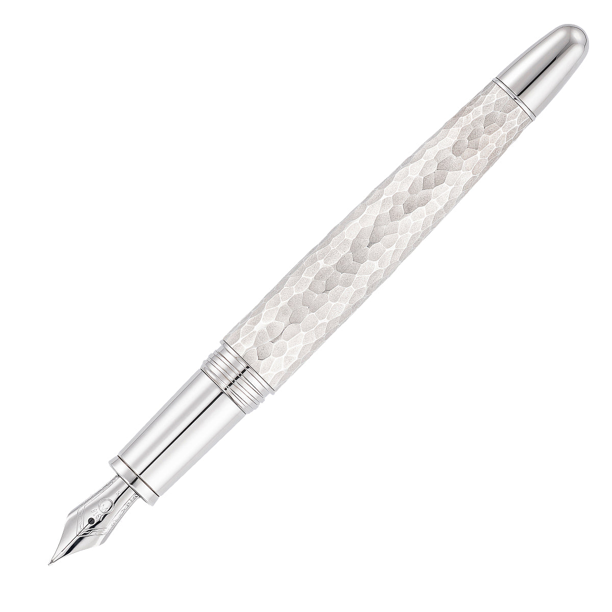 Waldmann Füllhalter Impact, Sterlingsilber Hammerschlag, Stahlfeder