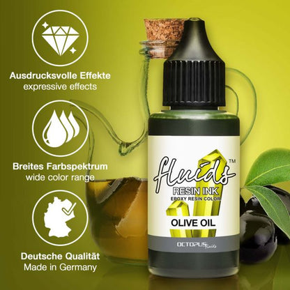 Octopus Fluids Encre Résine HUILE D'OLIVE Vert Transparent
