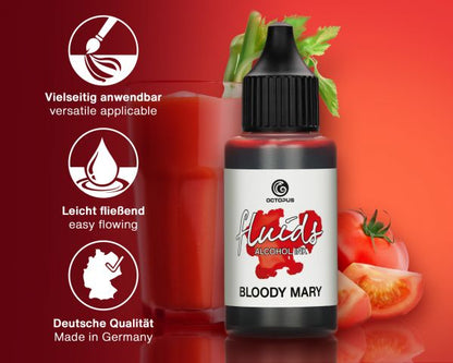 Octopus Fluids Alcohol Ink Octopus Fluids Alcohol Inks Basic Bloody Mary Rot