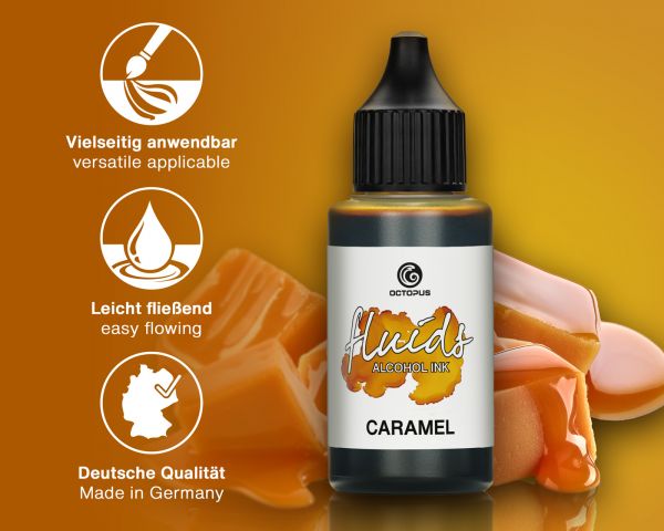 Inchiostro a base di alcol Octopus Fluids per Fluid Art & Resin, inchiostri a base di alcol Basic caramello marrone