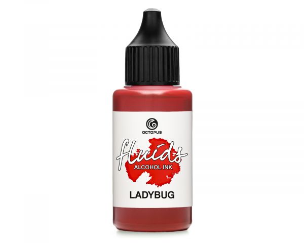 Octopus Fluids Inchiostro a base alcolica Fluid Art Alcohol Inks Basic Ladybug Rosso