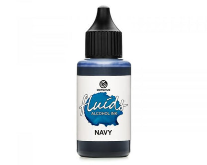 Octopus Fluids Inchiostro a base di alcol, Alcohol Ink, blu Navy Basic