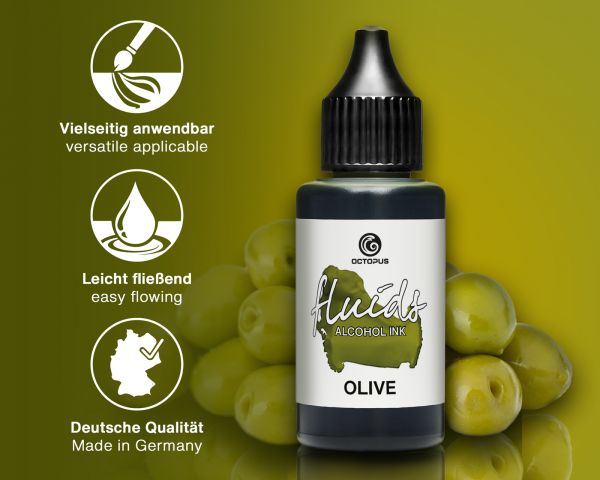 Encre à alcool Octopus Fluids Olive 30 ml