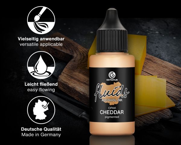 Encre à l'alcool Octopus Fluids Opaque Cheddar Orange
