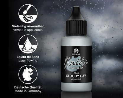 Encre à alcool Octopus Fluids OPAK Cloudy Day Gris