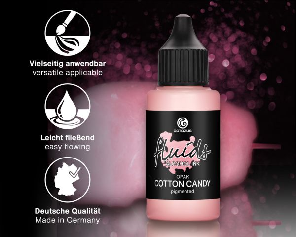 Octopus Fluids Alkoholtinte OPAK Cotton Candy Rosa