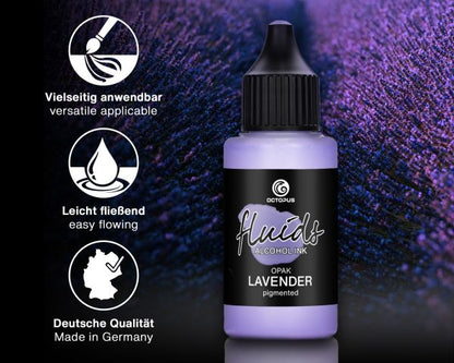 Octopus Fluids Inchiostro a base di alcol OPACO Lavender, viola, coprente, 30 ml