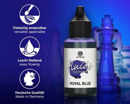 Inchiostro a base di alcol Octopus Fluids Basic Royal Blue 100 ml