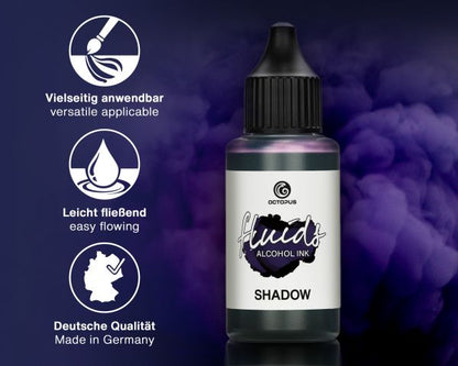 Octopus Fluids Alkoholtinte Octopus Fluids Alcohol Inks (Basic) Shadow – grau-blau, 100 ml