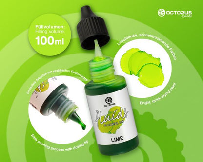 Octopus Fluids Alkoholtinte Alcohol Ink Basic Lime Grün 100 ml