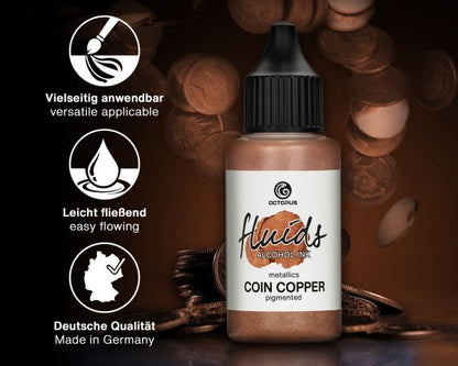 Octopus Fluids Alkoholtinte Metallic Coin Copper Kupfer 100 ml