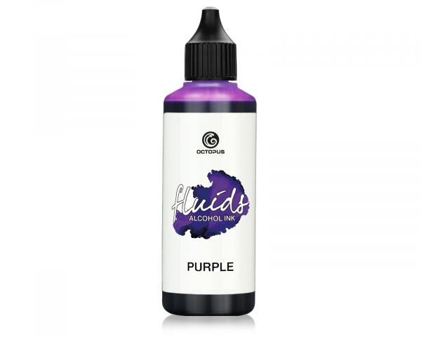 Inchiostro a base di alcol Octopus Fluids per Fluid Art/Resin, Octopus Fluids Alcohol Inks Basic Purple Violett 100 ml