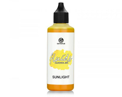 Octopus Fluids Alkoholtinte Octopus Fluids Alcohol Inks Basic Sunlight Gelb, 100 ml