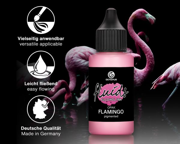 Inchiostro a base di alcol Octopus Fluids, pastello opaco, rosa fenicottero