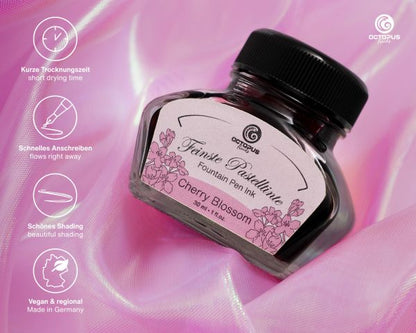 Octopus Fluids GmbH Inchiostro per penne stilografiche Octopus Fluids Inchiostri per penne stilografiche pastello Rosa pastello Cherry Blossom 30 ml