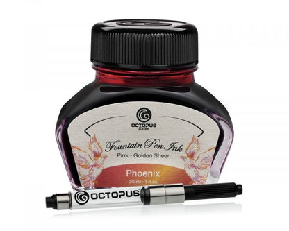 Encre pour stylo plume Octopus Fluids Sheen Ink Collection Phoenix Orange Ltd. Edt. 30 ml