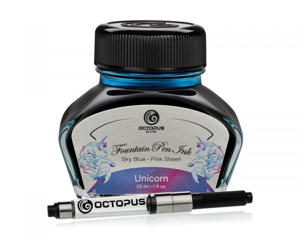 Octopus Fluids Inchiostro per stilografica collezione Sheen Ink Unicorn Blue Edizione Limitata 30 ml