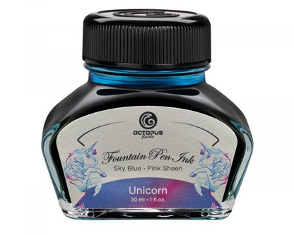 Octopus Fluids Füllhaltertinte Octopus Fluids Sheen Ink Unicorn Pink/Rosé-Blau 30 ml