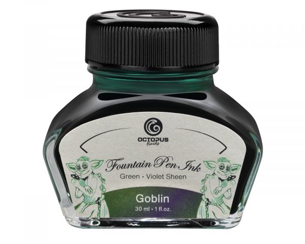 Encre pour stylo plume Octopus Fluids Sheen Goblin Green 30 ml