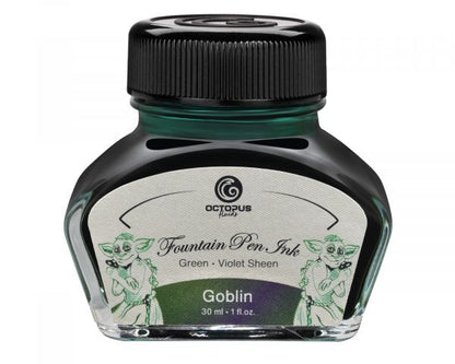 Encre pour stylo plume Octopus Fluids Sheen Goblin Green 30 ml