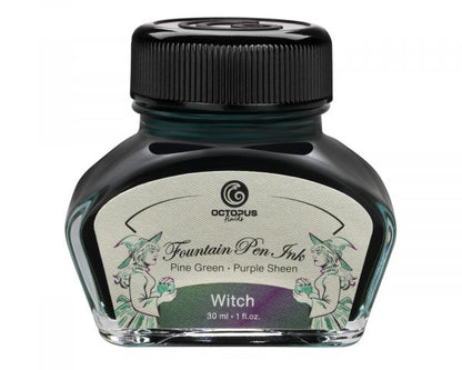 Octopus Fluids Füllhaltertinte Sheen Ink Kollektion Witch Grün