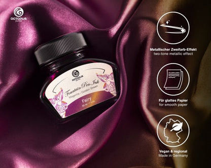 Octopus Fluids Encre pour Stylo Plume Collection Sheen Ink Fairy Violet
