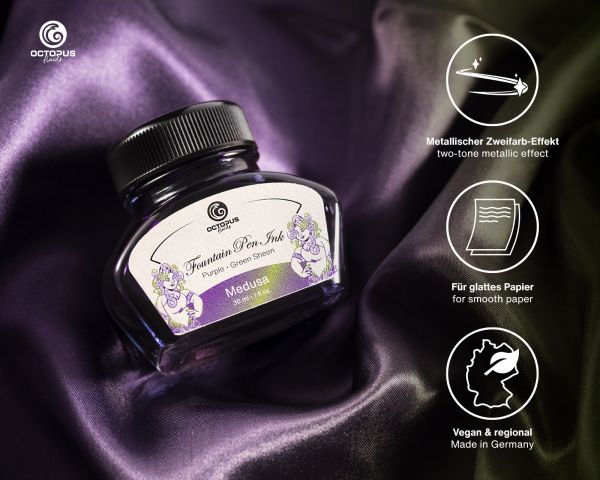Octopus Fluids Inchiostro per stilografica collezione Sheen Ink Medusa Violett Edizione Limitata