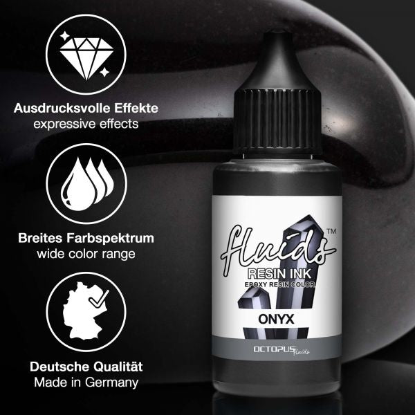Octopus Fluids Alcohol Ink Inchiostro per resina ONYX Nero trasparente
