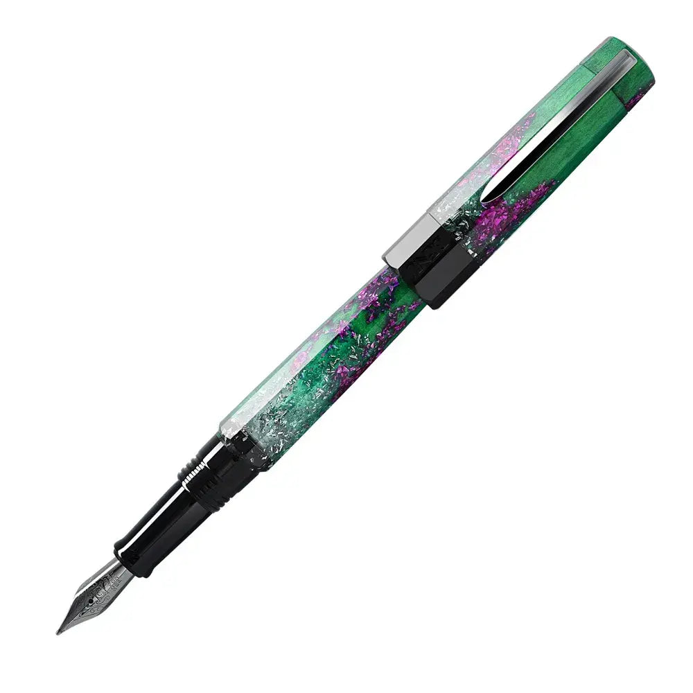 Penna stilografica BENU Euphoria gunmetal, Pink guava