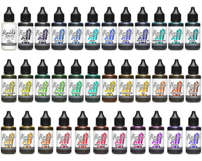 Octopus Fluids Resin Ink Set 35x 30 ml Alcohol Ink für Epoxidharz und UV-Resin