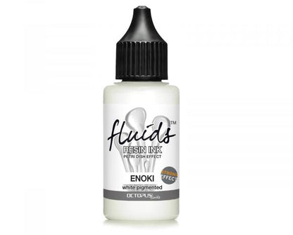 Octopus Fluids Resin Ink Effetto Petri Dish Enoki Bianco Forte