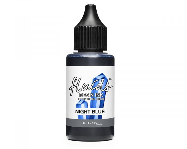Octopus Fluids Resin Ink Night Blue transparentes Blau alkoholbasierte Farbtinte
