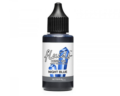 Octopus Fluids Resin Ink Night Blue transparentes Blau alkoholbasierte Farbtinte
