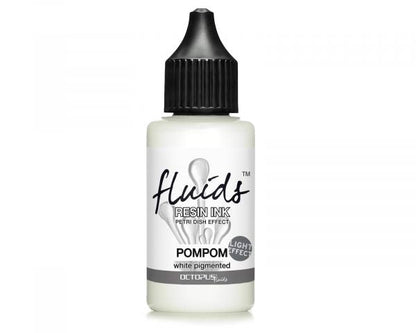 Octopus Fluids Resin Ink POMPOM Alcohol Ink per resina colata effetto Petri-Dish bianco chiaro